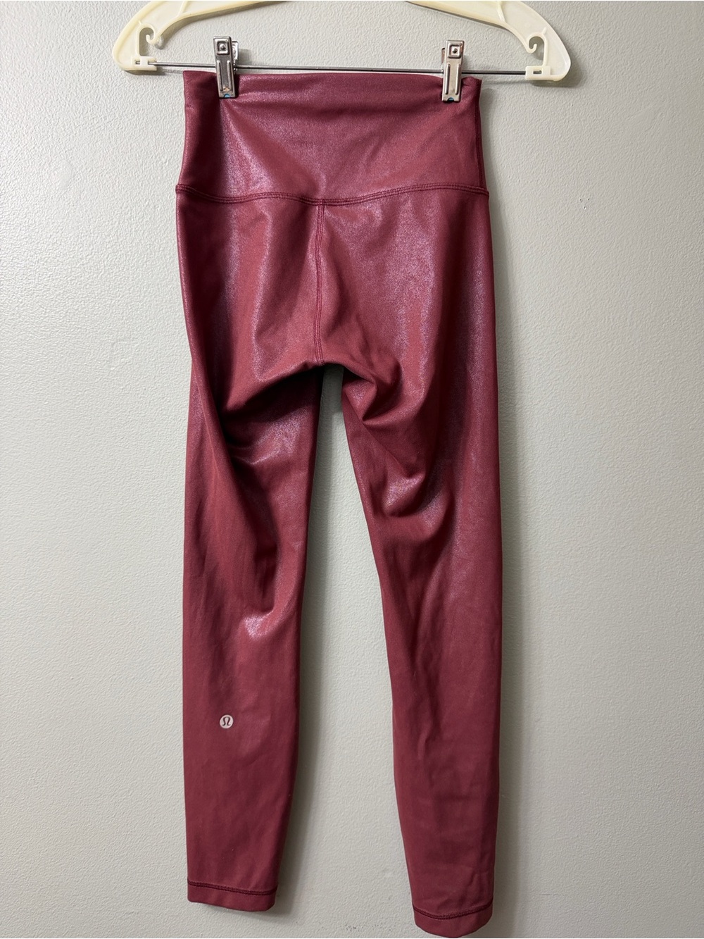 Lululemon Wunder Train High-Rise Tight 25" *Foil in Radiate Foil Red Merlot 4 - Picture 3 of 7